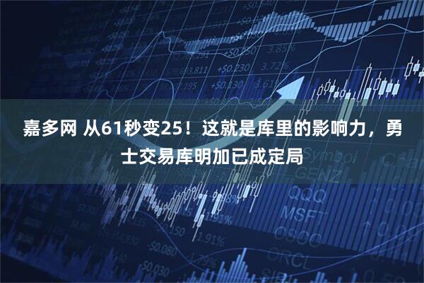 嘉多网 从61秒变25！这就是库里的影响力，勇士交易库明加已成定局